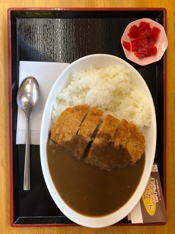 A plate of Japanese katsu curry. 