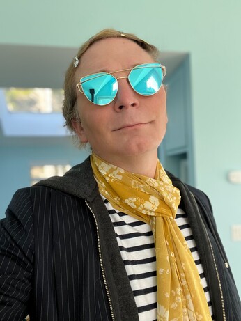Self portrait with sunglasses.  