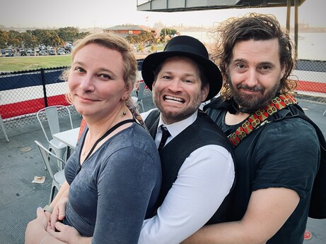 From left to right: Nicole Zeltzer (meee!), Chris McCaleb, and Matthew Besinger. 